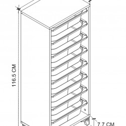 8 Çekmeceli Çok Amaçlı Sepetli Dolap / Oyuncak Kutusu / Organizer
