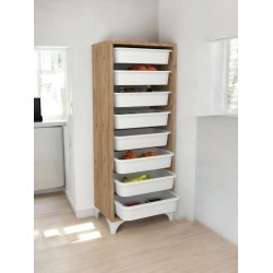 8 Çekmeceli Çok Amaçlı Sepetli Dolap / Oyuncak Kutusu / Organizer ÇAM
