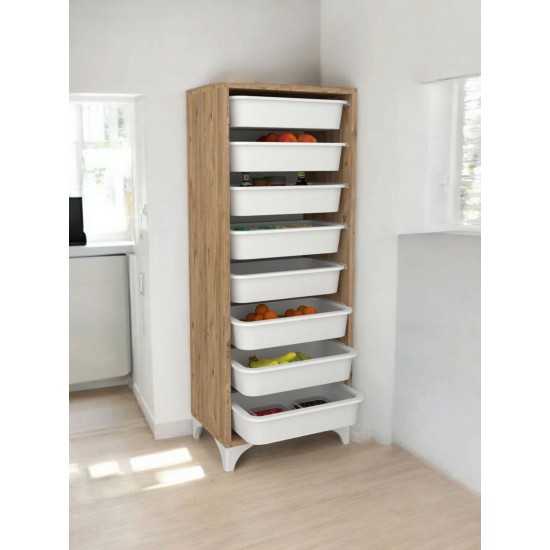 8 Çekmeceli Çok Amaçlı Sepetli Dolap / Oyuncak Kutusu / Organizer ÇAM