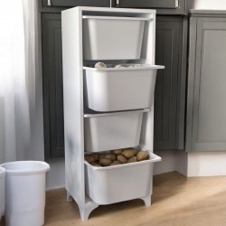 4 sepetli Çok Amaçlı Dolap / Oyuncak Kutusu / Organizer Düzenleyici BEYAZ