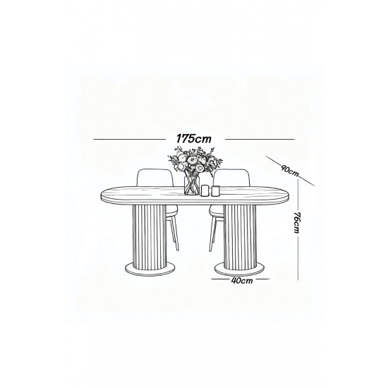 Bohem 6 Kişilik Yemek / Mutfak Masası