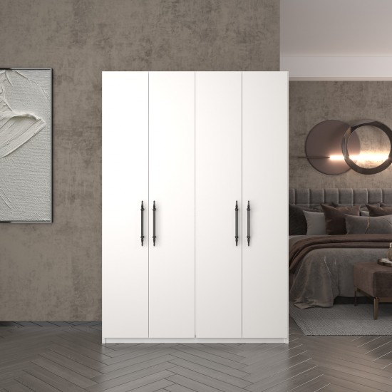 4 Kapaklı Geniş Elbise Dolabı