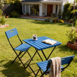 Metal Bistro Seti / Bahçe Seti  Mavi