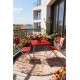 Metal Bistro Seti / Bahçe Seti Kırmızı