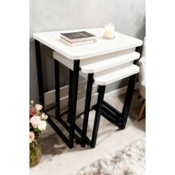 3 LÜ ZİGON SEHPA BEYAZ