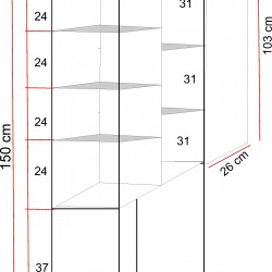Tek Kapak Banyo Dolabı