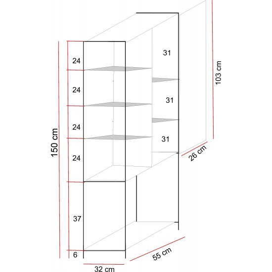 Kapaklı Banyo Dolabı