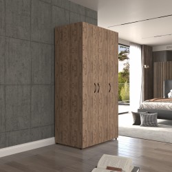 Ugi 3 Kapaklı Beyaz Elbise Dolabı90